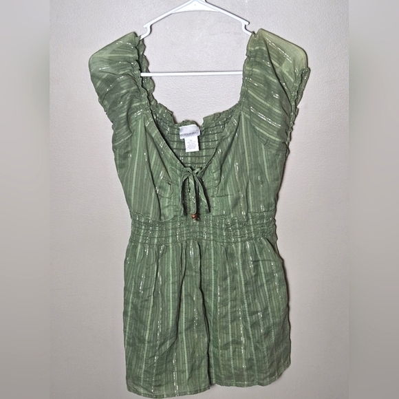 Vintage Y2K Fashion Bug Boho Peasant Empire Waist Top, XL - Picture 1 of 4